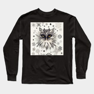 Cat on a Snowy Day/ Winter Moods Long Sleeve T-Shirt